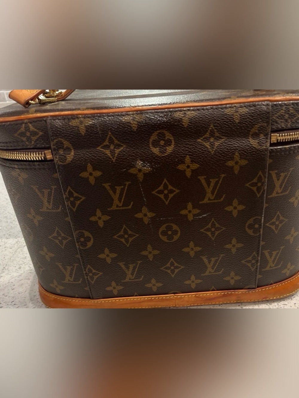 Louis Vuitton Monogram Canvas Train case/ Toiletry Case in Brown and Tan - Picture 14 of 16